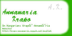 annamaria krapo business card